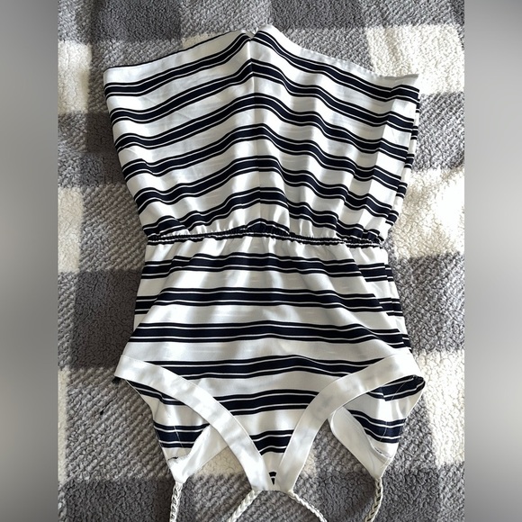 Navy white nautical romper size M - Picture 4 of 5